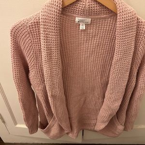 Market Spruce light pink cardigan petite small
